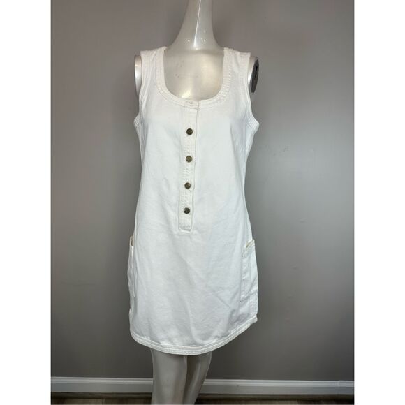 FRAME Trapunto denim mini dress Size XS $328 - Picture 3 of 10